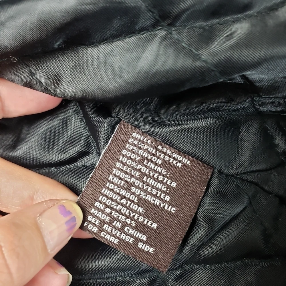Michael Kors 63% wool black jacket women's size Large *read description*